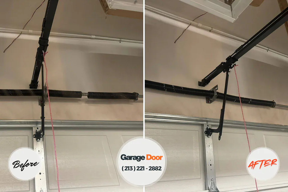Before and after: garage door repair Tuba City, AZ